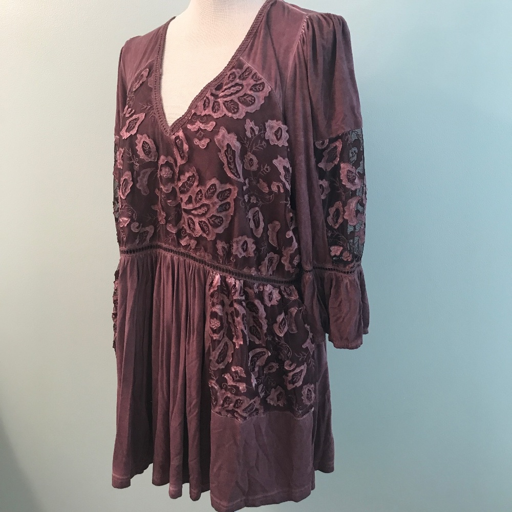 POL distressed plum top